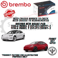 TESLA MODEL 3 5YJ3 2017Y~ / TESLA MODEL Y (5YJY) (2019Y~) (FRONT) BRAKE PAD (1SET =4PCS) BREMBO NEW