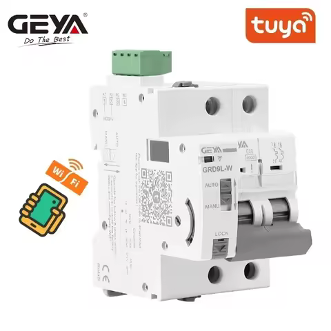 GEYA Wifi MCB Controller Din Rail Auto Circuit Breaker Recloser GRD9L-W GYM9 2P MCB 6KA Smart MCB 2P