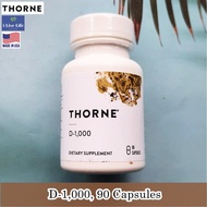 วิตามินดี D-1000 IU 90 Capsules - Thorne Research #Vitamin D (1,000 IU) 25 mcg D-1,000