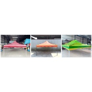 1 Set PVC Tarpaulin 10' x 10' Stripe Colour Uv Roof 80cm Canopy Tent Kanopi Khemah Pasar Malam Kanvas Ramadan