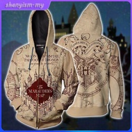 Harry Zipper Hoodie 3D Print Coat fashion Jacket