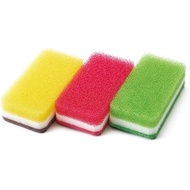 Duskin [Official] “Kitchen Sponge, Hard Type, 3-Color Set”