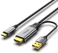 HDMI to USB C Cable 4K60Hz, HDMI 2.0 to UsbC 6.6FT Soft Graphen Cable Adapter, Connect HDMI Laptop, 