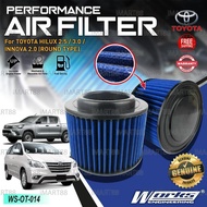 Works Engineering Air Filter Toyota Innova Fortuner Hilux Vigo 2.5 3.0 KUN25 KUN26 KUN30 L4 Turbo 2004-2015 Cleaner Oil