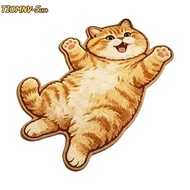 TIOMNV56H4 Home Decor Carpet, Easy to Clean Anti-fouling Cat-Shaped Area Rug, Soft Non-Slip 2D Carto