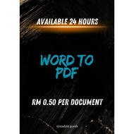 WORD TO PDF SERVICE 24 HOURS