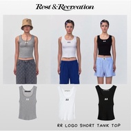 [REST&RECREATION] RR LOGO SHORT TANK TOP 3COLORS - WHITE GRAY BLACK (54-RR-TT01)