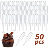 50pcs, 4ml/0.14oz Squeeze Dropper Pipettes for Desserts - Perfect for Macarons, Chocolate, Cupcakes,