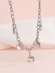 สร้อยคอพร้อมจี้ Sanrio Hello Kitty แพ็คสร้อยคอพร้อมจี้ Hello Kitty สวยงาม เหมาะสำหรับเด็กผู้หญิงที่ส