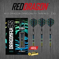 Red Dragon Darts Dragonfly 95 Black - Tapered 95% Tungsten Steel Tip Darts/23g