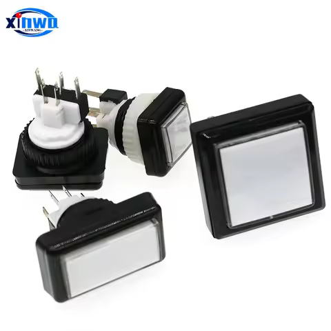 27mm 28mm 44mm Push Button With Illuminated 3pins Mini Microswitch Led Square For Slot Arcade Game M