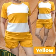 D60 Stripe Combination Stretchable Terno Short and T shirt fit up to 2XL on today