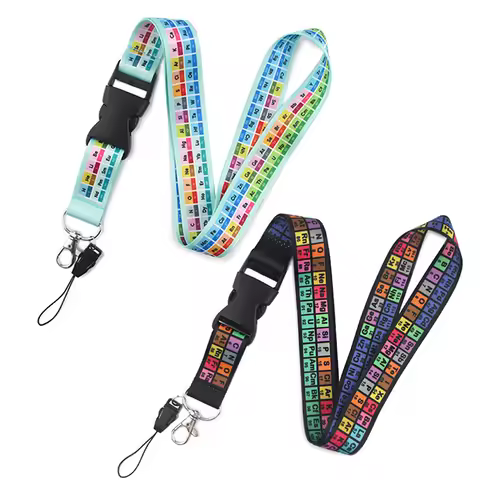 Chemistry Periodic Table of Elements Lanyards Key Chain Neck Straps Phone Rope
