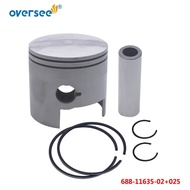 688-11635 Piston Kit And 688-11604 Piston Ring +025 For Yamaha Outboard Parts 2T 75HP 85HP 90HP Pars