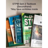 [Secondhand Book] STPM Sem2 Textbook Pengajian Am / Mathematics  (T) (M) / Chemistry / Biology / Mak