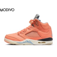 Air Jordan 5 Crimson Bliss Orange Anti-slip Retro Mid-Top Basketball Shoes DV4982-641