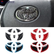 DREAMFOREST 1Pc Car Steering Wheel Inner Sticker Carbon Fiber Trims For Toyota Interior Decals Acces