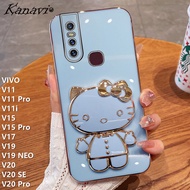 สำหรับเคสโทรศัพท์ VIVO V11 V11 Pro V11i V15 V15 Pro V17 V19 V19 NEO V20 V20 SE V20 Pro แฟชั่นKTแมว กระจกแต่งหน้าเคสโทรศัพท์แบบนุ่ม