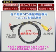 GPS導航機 2.5mm 3.5mm 影像輸入 轉接線 AV線 訊號線 AV-IN Garmin Mio Trywin