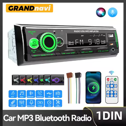 Car Radio Stereo Player Digital Bluetooth Car MP3 Player 50Wx4 FM Radio Stereo Audio Music USB Type 