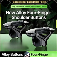 2026 Mobile Phone ABS+Alloy PUBG Game Trigger Buttons 4-fingers Linkage L1 R1 Physical Gamepad for P