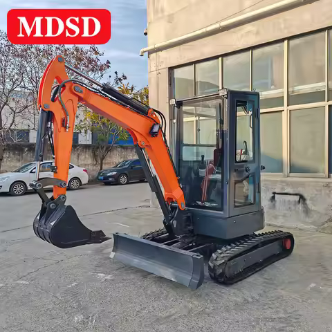 DDP Shipping Mini Excavator 1.2 Ton Small Digger Hydraulic Full Accessories Agricultural Excavator F