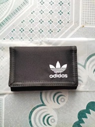 Adidasกระเป๋าสตางค์ใบสั้นผู้ชายและผู้หญิงแบบเรียบๆผ้าไนลอน#พร้อมส่งจากไทย