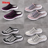 Big Size 35-42 Women Shoes Fashion Lazy Soft Sole Breathable Mesh Flat Shoes Mules Shoes