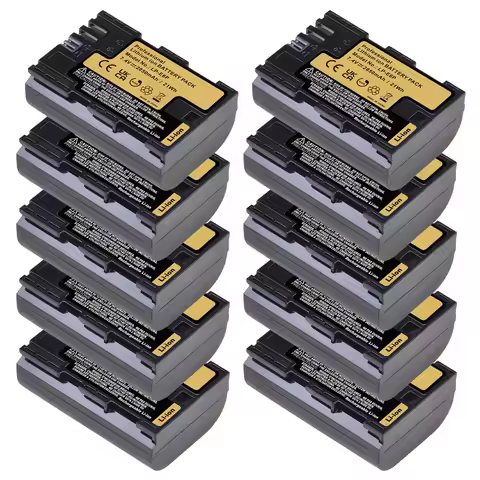 10PCS LP-E6 LP-E6P LP-E6NH Camera Li-ion Bateria for Canon EOS 5D 5D2 5DS R Mark II 2 III 3 6D 60D 6