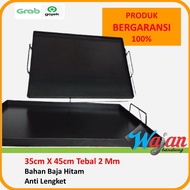 Two-burner Flat Pan for Bread John Grilled Sausage Kebab Size 35x45 cm