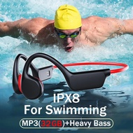 [จัดส่งจากกรุงเทพฯ]X7 หูฟังว่ายน้ำ Bone Conduction หูฟังบลูทูธไร้สาย IPX8 หูฟังกีฬากันน้ำ 32GB เครื่องเล่น MP3 หูฟังไฮไฟพร้อมไมค์สำหรับ สมาร์ทโฟน