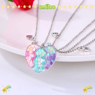 EMIL 3Pcs Matching Heart Pendant Necklace, Alloy Friendship Jewelry BFF Necklaces, Cute Friendship C