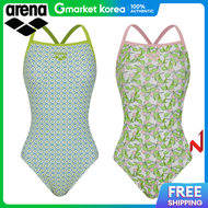 Arena | 2026 Arena Positano One-Piece Tech Back Swimsuit A6Bl1Lo16 Grn/Pnk Womens