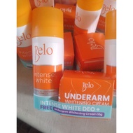 BELO INTENSE WHITE ROLL ON DEO 40ml+ UNDERARM WHITENING CREAM 10g Expiry 2026