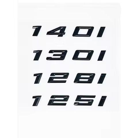 Glossy Black Alphanumeric Trunk Badge for BMW 1 Series E81 E82 E87 E88 F20 F21 - 116i 118i 120i 125i