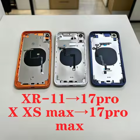 DIY Back housing For iPhone XS Max Like 17 Pro max Back Cover For iPhone XR to 17 Pro 11 to 17 Pro H