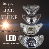 【MJ.KID】Aima Electric Bicycle Front Light 48v LED Head Light Lampu Depan Basikal Elektric AIMA 48v L