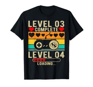 Level 3 Complete 3 Anniversary Fun 3rd Wedding Anniversary T-Shirt