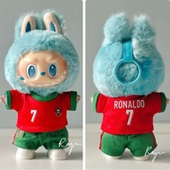 有3.0 公仔/ 現貨❗️C朗 同款 ⚽️ labubu 17cm 波衫 球衣 葡萄牙 國家隊 CR7 C朗拿度 朗拿度 Ronaldo 波鞋 衫仔 希望 hope 藍色 娃衣 公仔衫 企企 坐坐 一