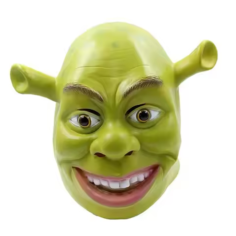 Green Shrek Latex Masks Glove Movie Cosplay Prop Adult Animal Party Mask For Halloween Party Costume