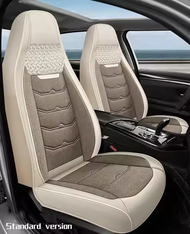 1 PCS Flax Car Seat Covers For tiguan allspace hyundai creta audi a3 8y fiat 500 Universal Fit for M