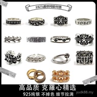 √ Ready Stock √ New Style CH Crow Heart Trendy Cross Men Women 925 Retro Diamond Ring Couple All-Mat