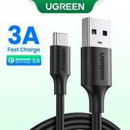 UGREEN USB-A to USB-C Cable Type C Cable 3A Fast Charging USB PVC Cable for Samsung S21 Xiaomi 11 Pr