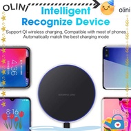 OLINI Charger Pad, Fast Charging Mini Wireless Charger, Portable Type-C Ports 30W Induction Wireless