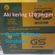 Aki ACCU Kering 120 ampere GS N120 MF 115F51 Gold Genset alat berat