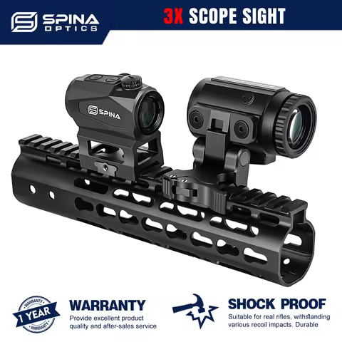 SPINA OPTICS 3x Sight Mirror red dot combination Waterproof Red Dot Sight, AR/AK.308.7.62.556.223.12