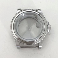 40mm Magnifier Solid-back Watch Case Aluminium Bezel for 8215/8200/8205/2813 Movement