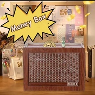 Wooden Money Box Handmade Reusable Saving Money Bank Box with Number on The Box 1000-10000 RM