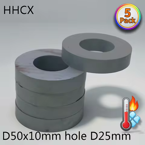 Ring Strong Magnet 5PCS/LOT Ring Ferrite Magnet 50*10 Hole D25 Y30 Strong Black Round Permanent Magn