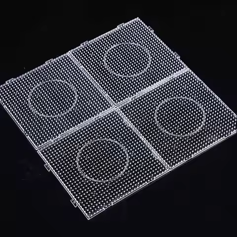 4pcs 2.6 /5mm Practical PE Clear Square Large Pegboards Board Puzzle Beads Template For Hama Beads F